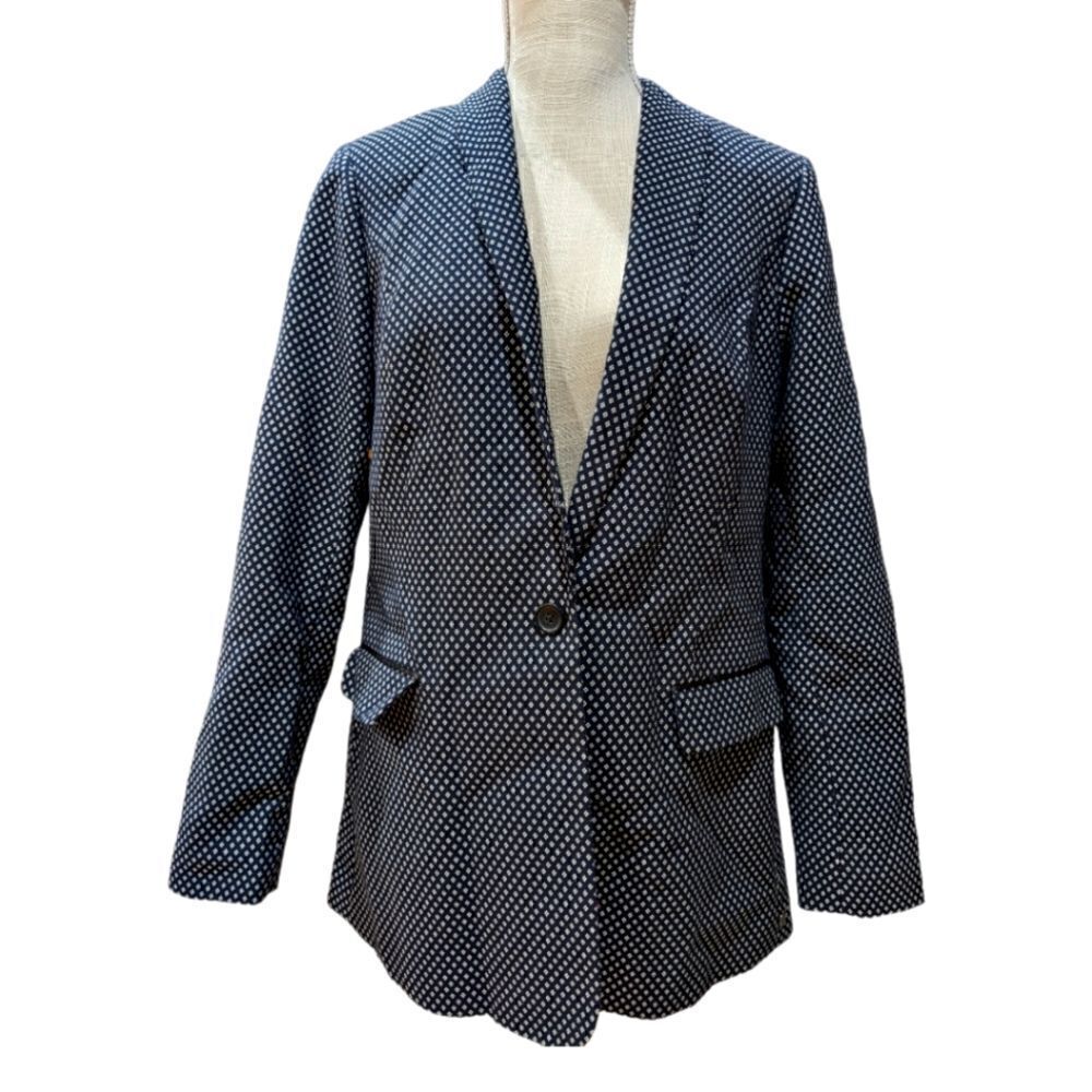 Scotch & Soda Maison Scotch Jolie Vagabonde Navy Patterned Blazer Size M